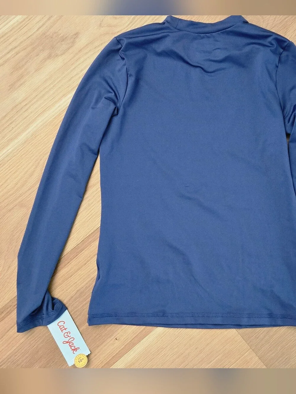 Cat & Jack Blue Kids Rashguard with Rainbow Graphic